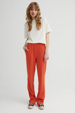 Pants in organic cotton  / 04 / 14 / spicy papaya