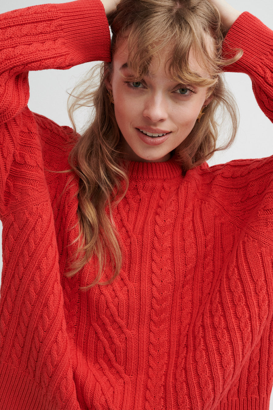Sweater in organic cotton / 16 / 14 / orchid red