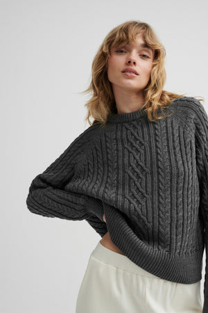 Sweater in organic cotton / 16 / 14 / cloud grey