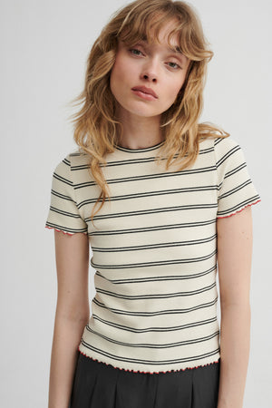 T-shirt in ribbed cotton / 13 / 25 / marina stripes