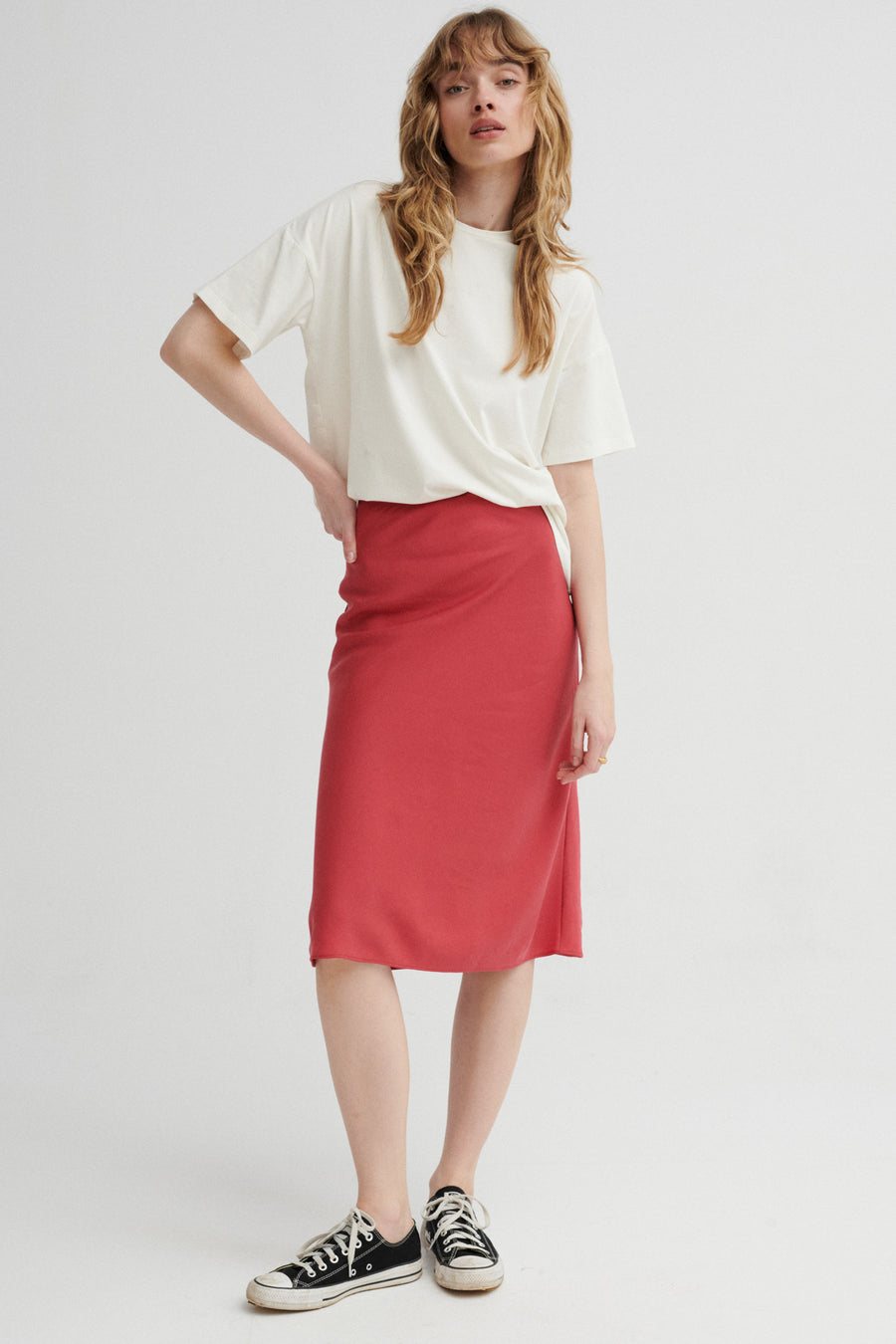 Tencel™ skirt / 07 / 05 / blush red