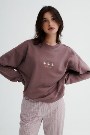 Sweatshirt in cotton / 17 / 19 / dusty mauve PRE-ORDER