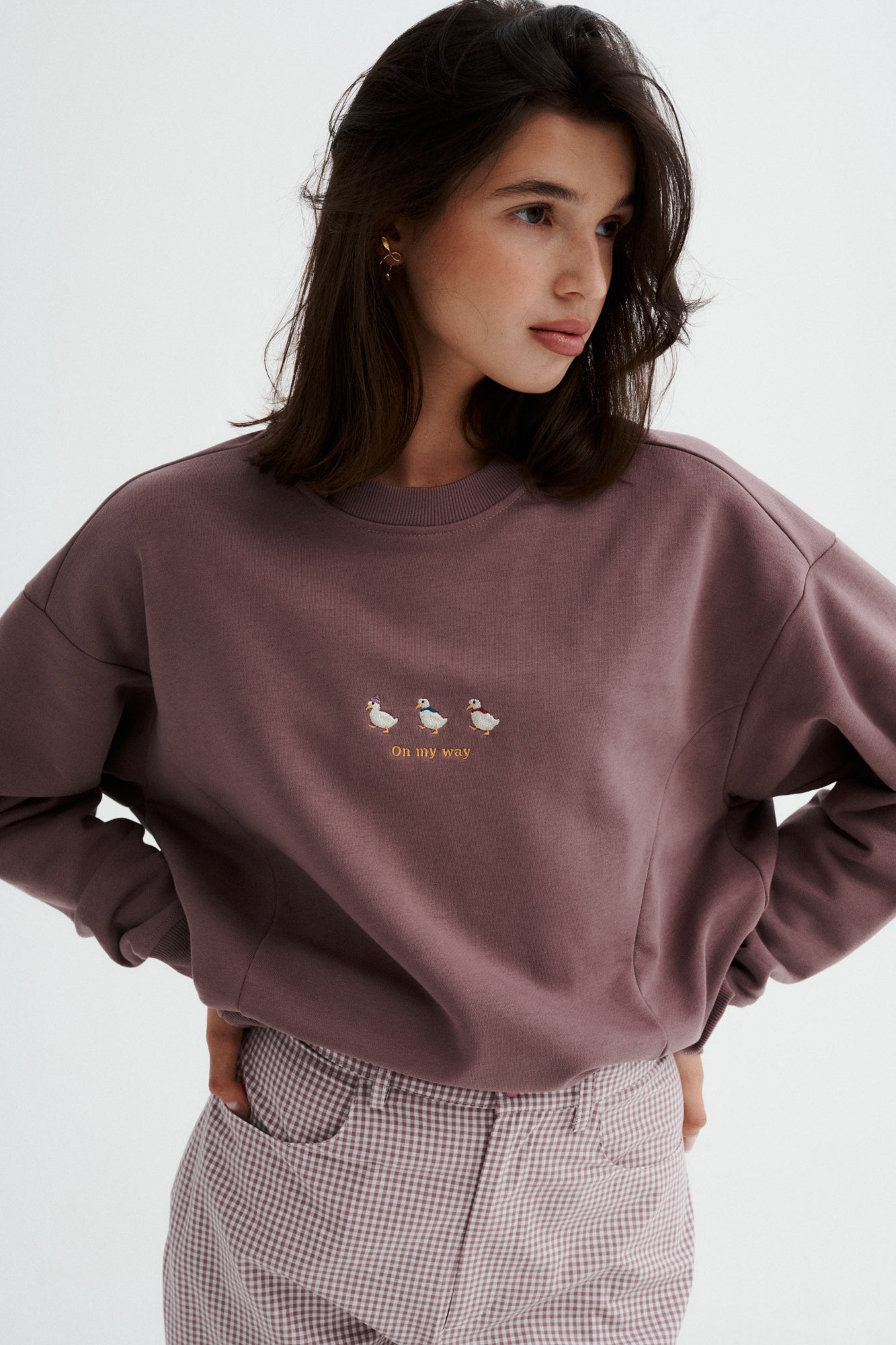 Sweatshirt in cotton / 17 / 19 / dusty mauve PRE-ORDER