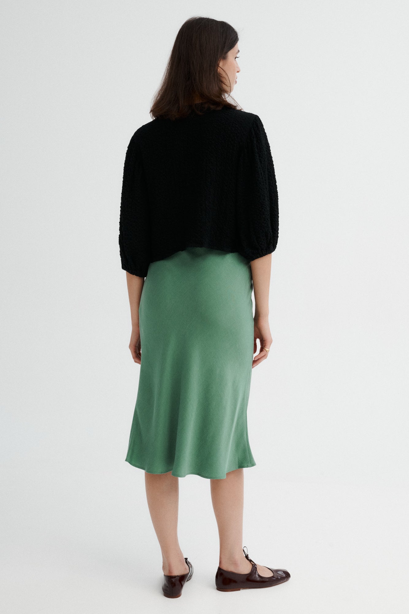 Viscose & Lyocell blend skirt / 07 / 10 / mint