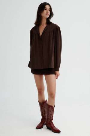 Modal shirt / 12 / 12 / dark chocolate