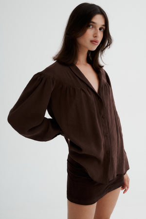 Modal shirt / 12 / 12 / dark chocolate