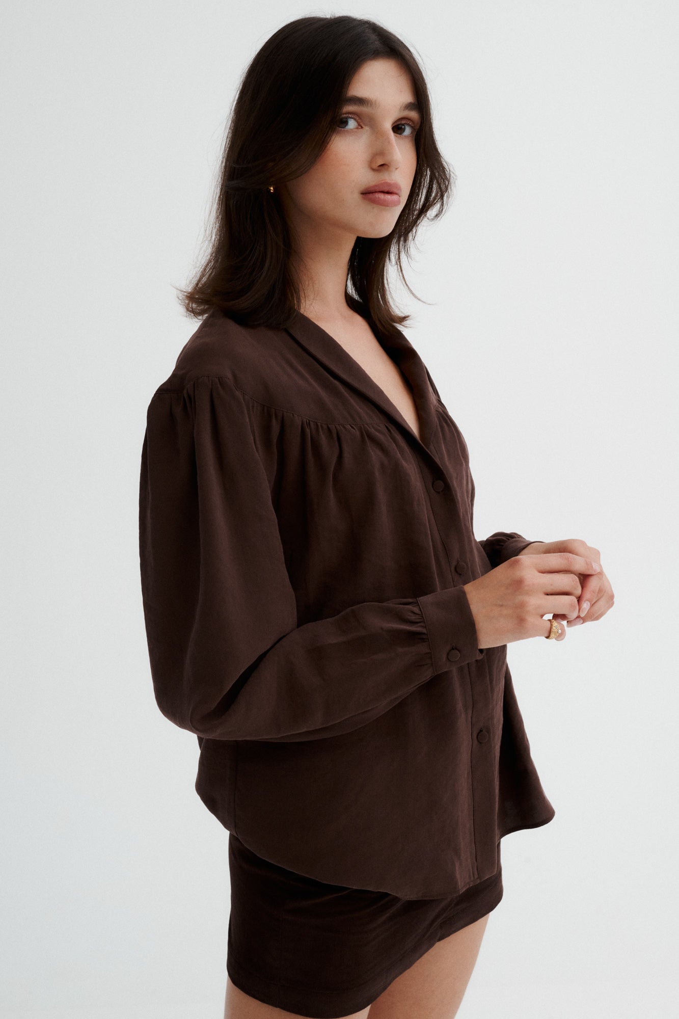 Modal shirt / 12 / 12 / dark chocolate