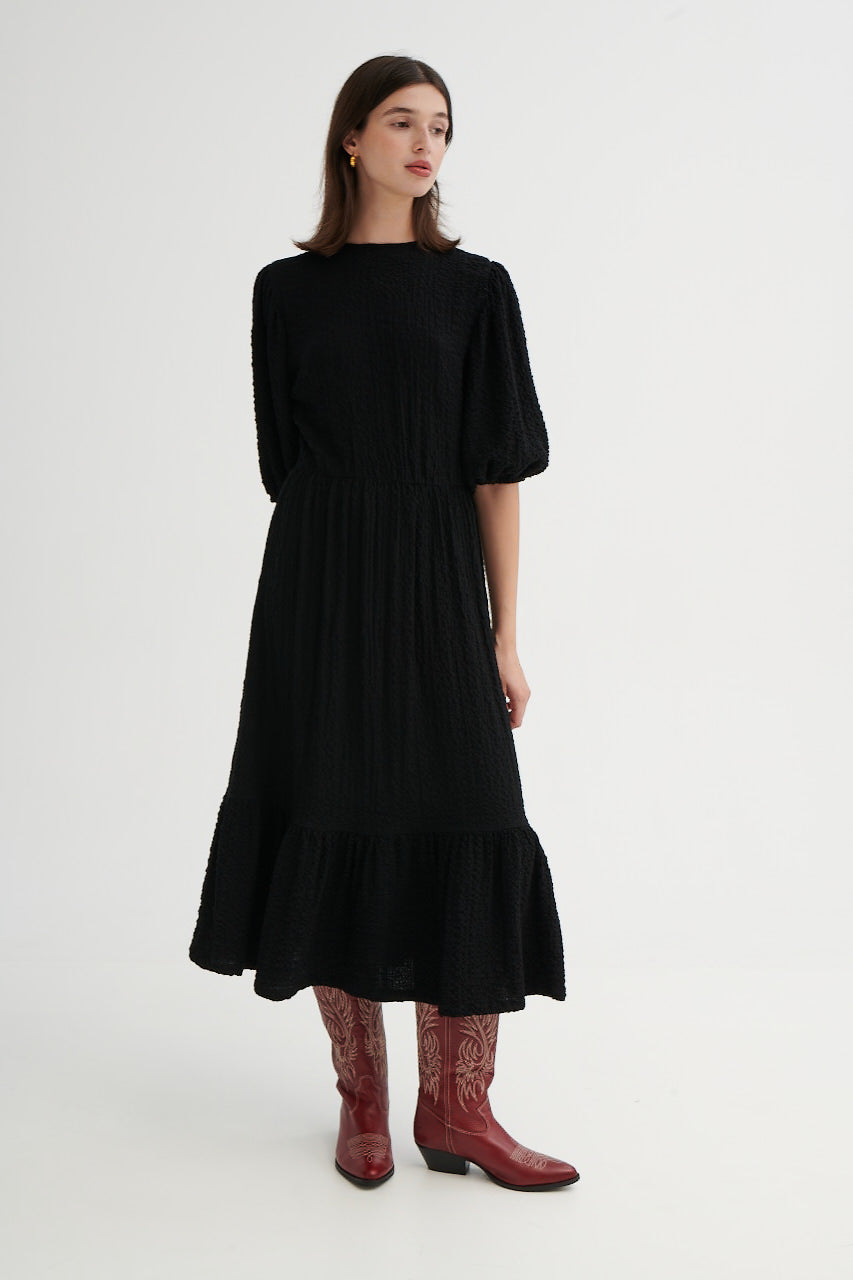 Dress in viscose / 03 / 24 / onyx black *The model is 175 cm tall and wears size XS/S?