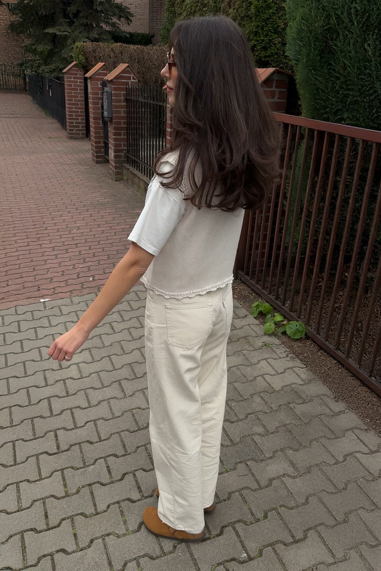 Vest in organic cotton / 22 / 01 / cream white
