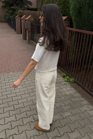 Vest in organic cotton / 22 / 01 / cream white