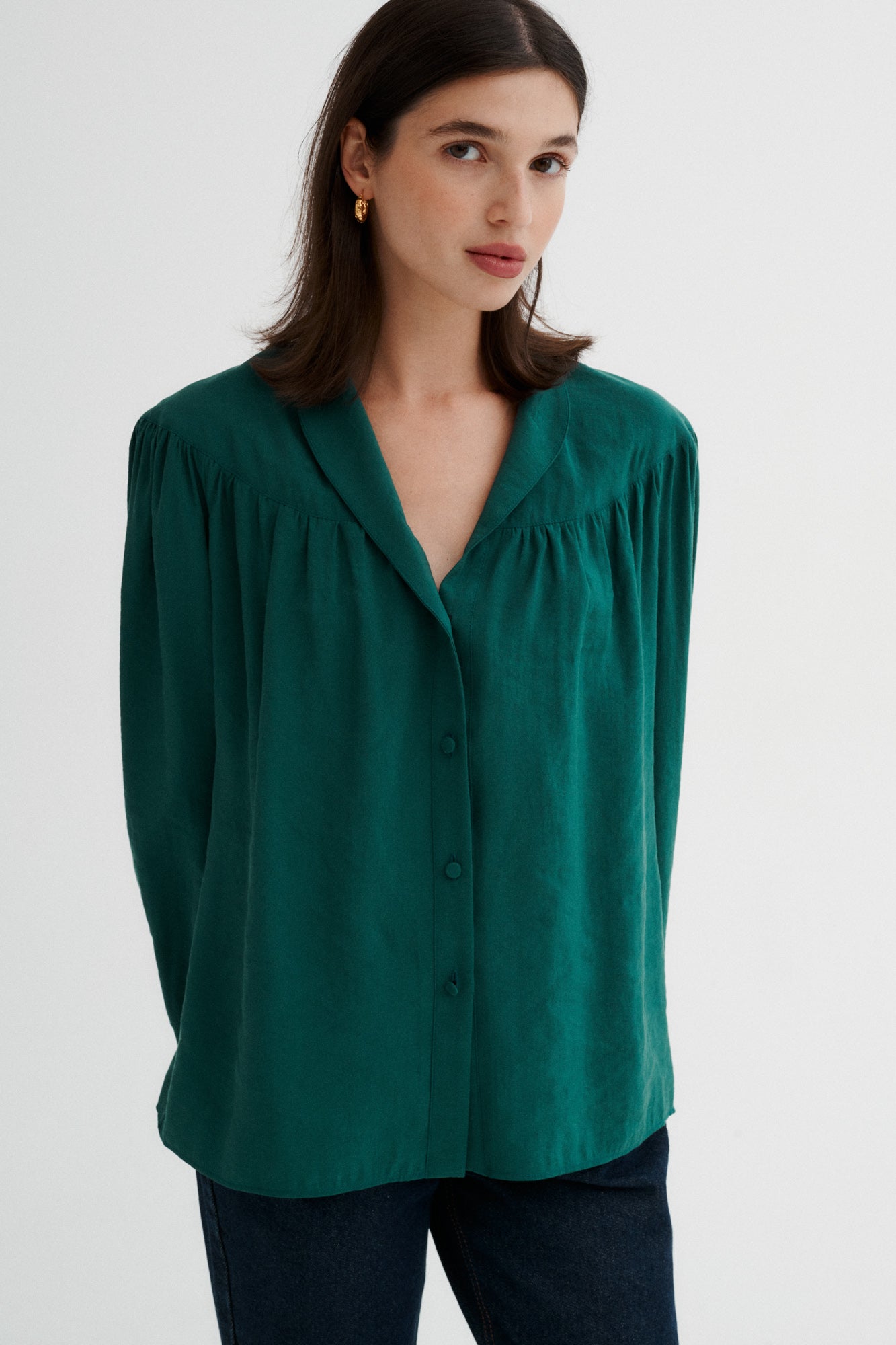 Modal shirt / 12 / 12 / vintage green