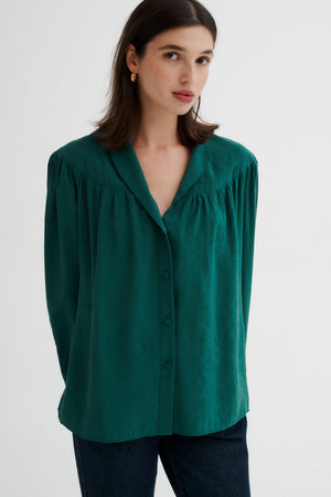 Modal shirt / 12 / 12 / vintage green