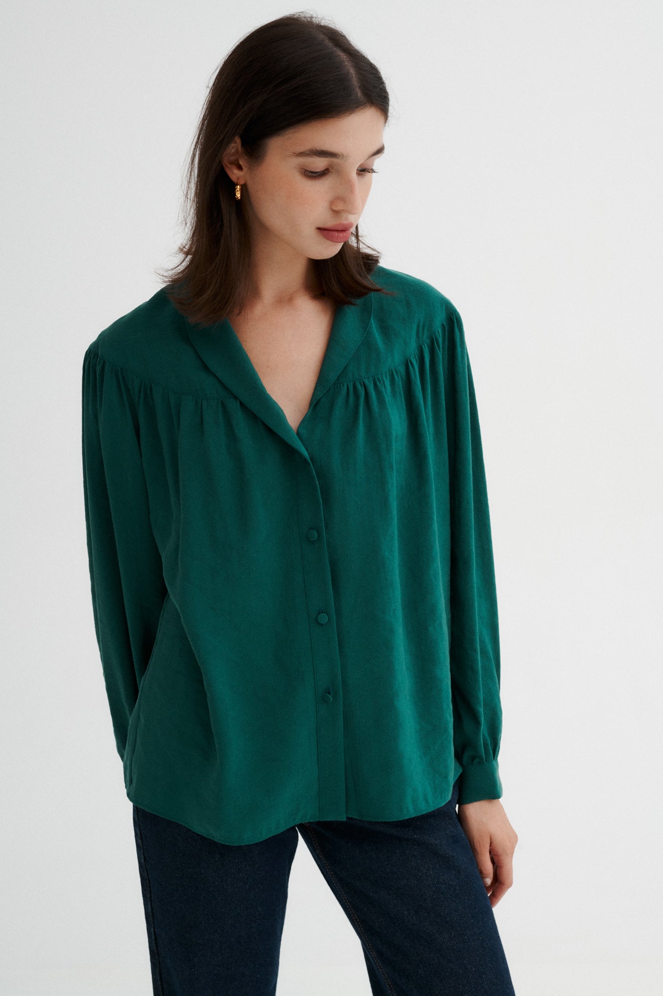 Modal shirt / 12 / 12 / vintage green