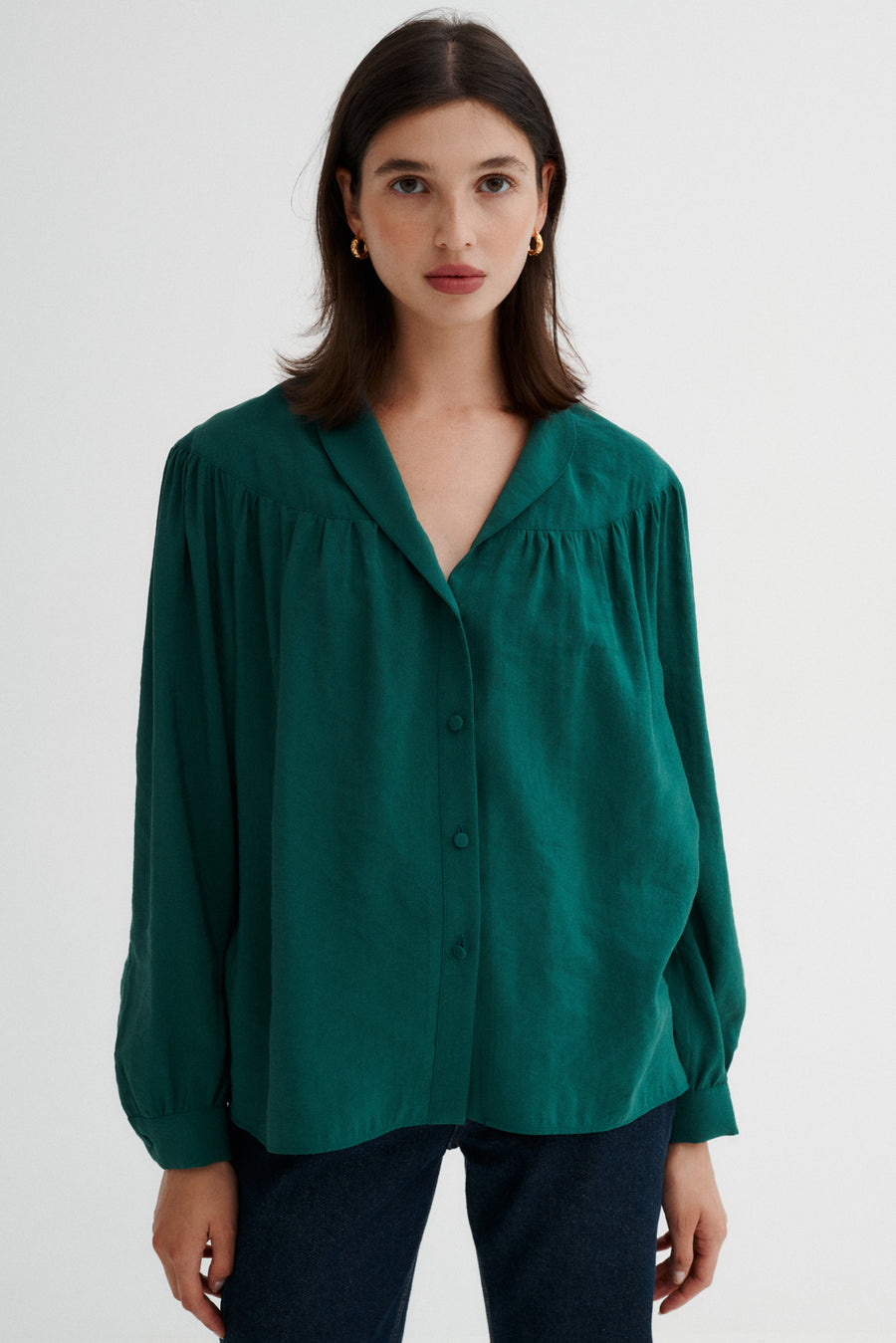 Modal shirt / 12 / 12 / vintage green