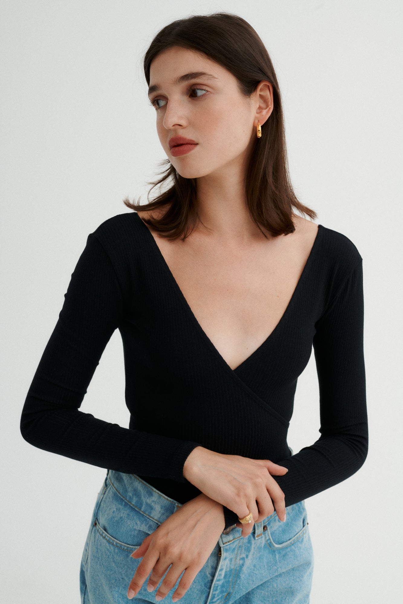 Bodysuit in organic cotton / 01 / 06 / onyx black