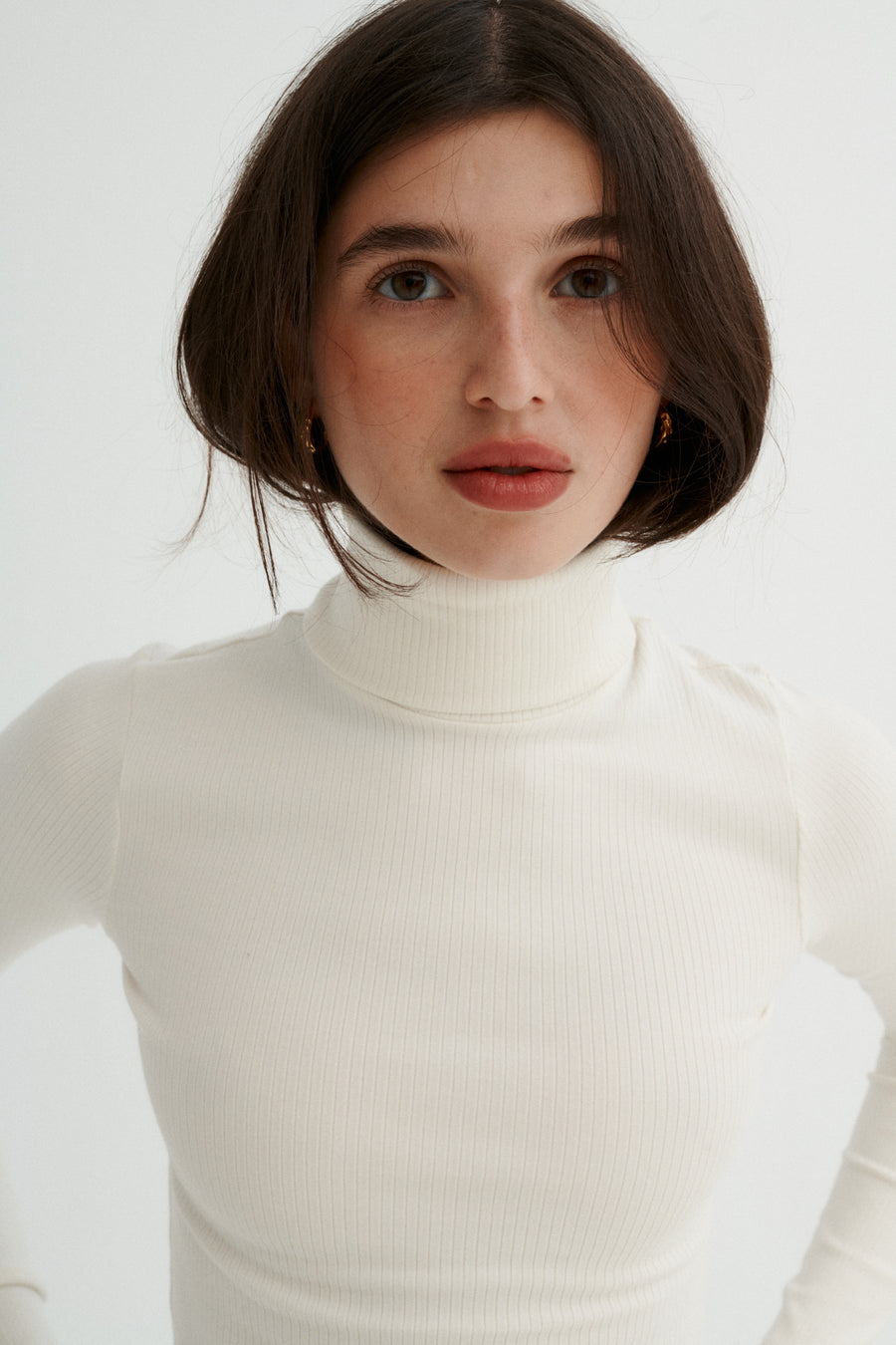 Turtleneck in organic cotton / 15 / 02 / cream white