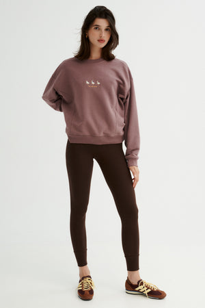 Sweatshirt in cotton / 17 / 19 / dusty mauve