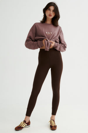 Leggings in organic cotton / 04 / 01 / dark chocolate