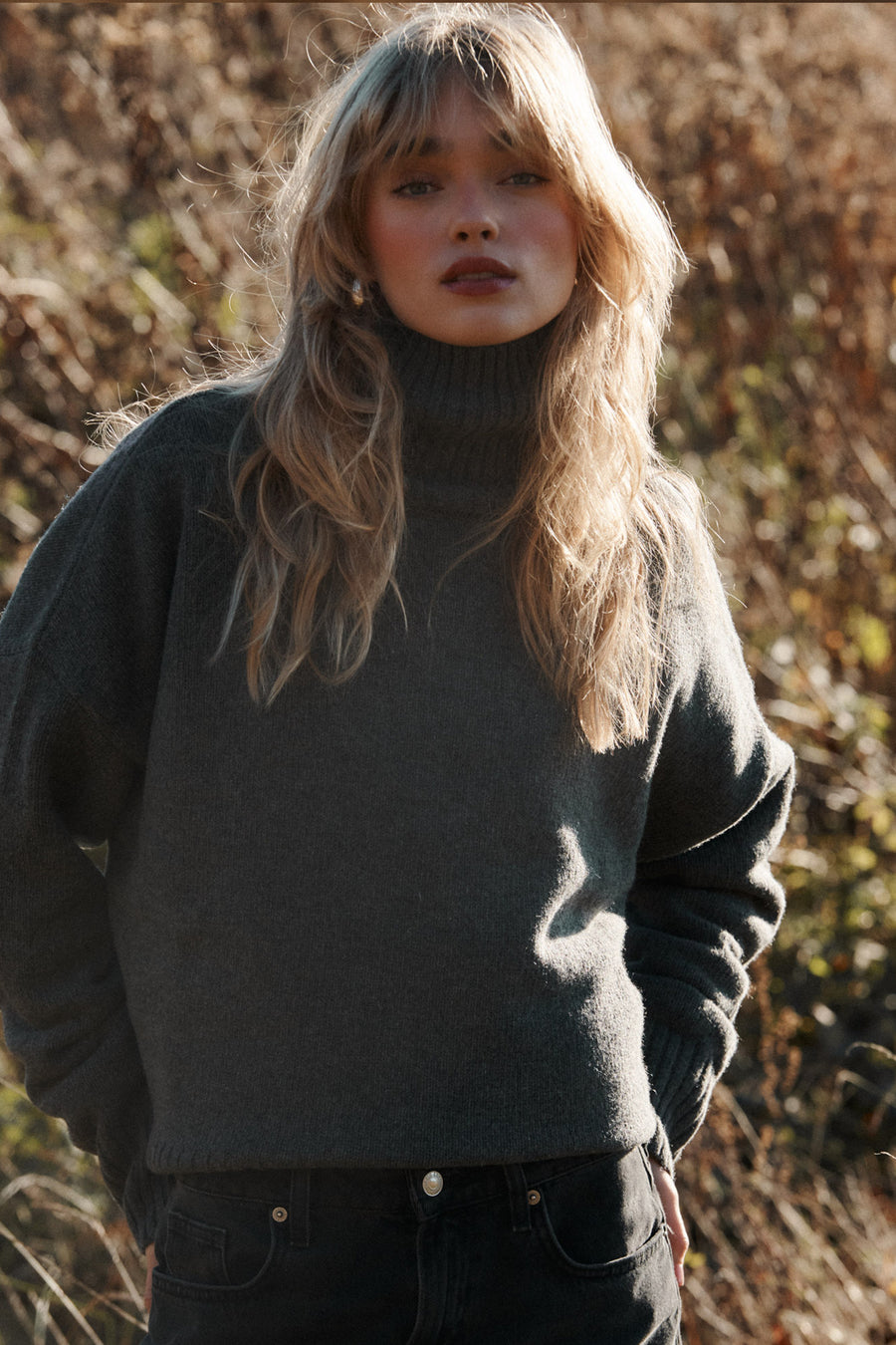 Turtleneck in wool / 16 / 16 / mist grey ?The model is 178 cm tall and is wearing size M/L?