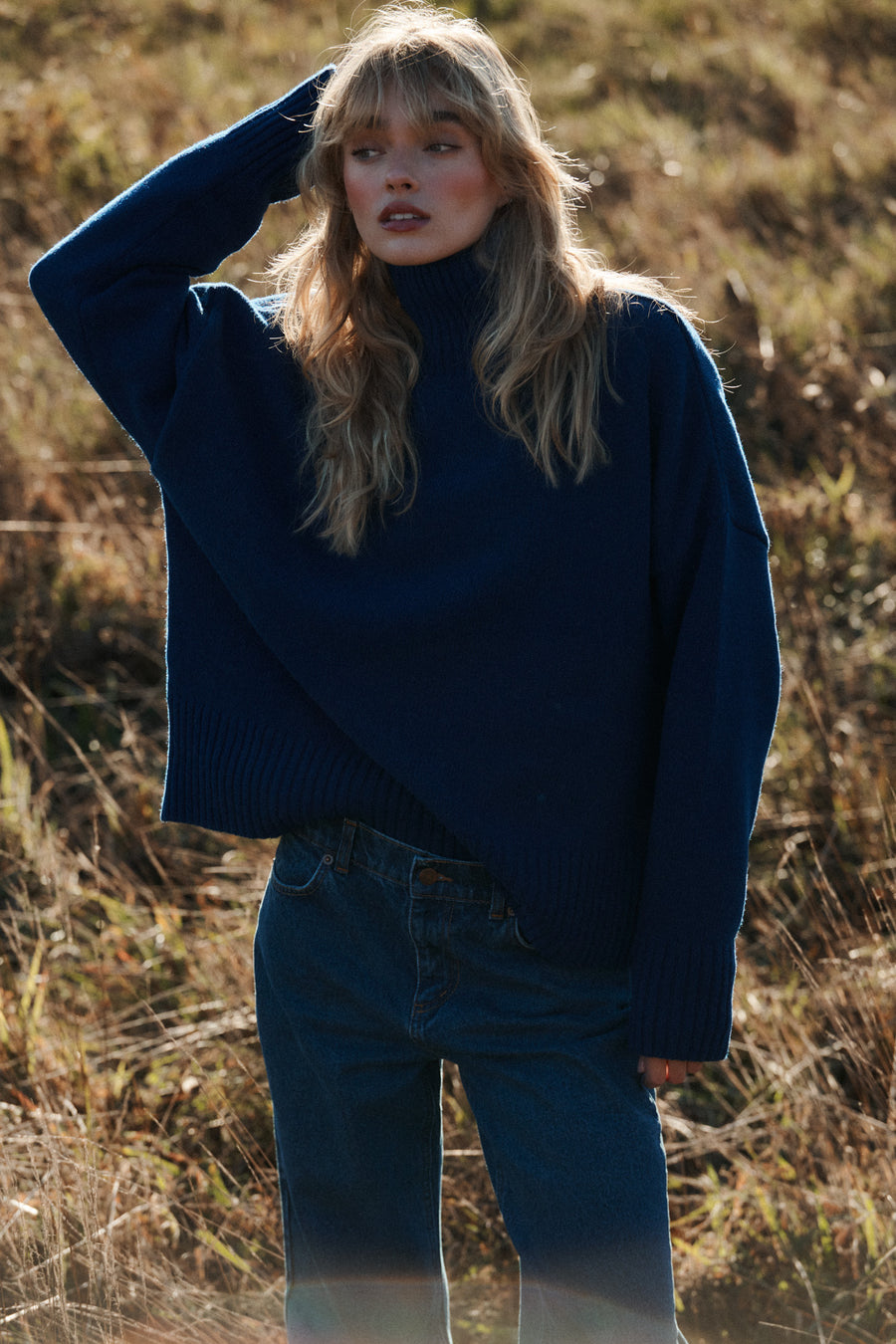 Turtleneck in wool / 16 / 16 / dark indigo