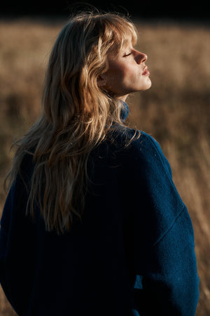 Turtleneck in wool / 16 / 16 / dark indigo