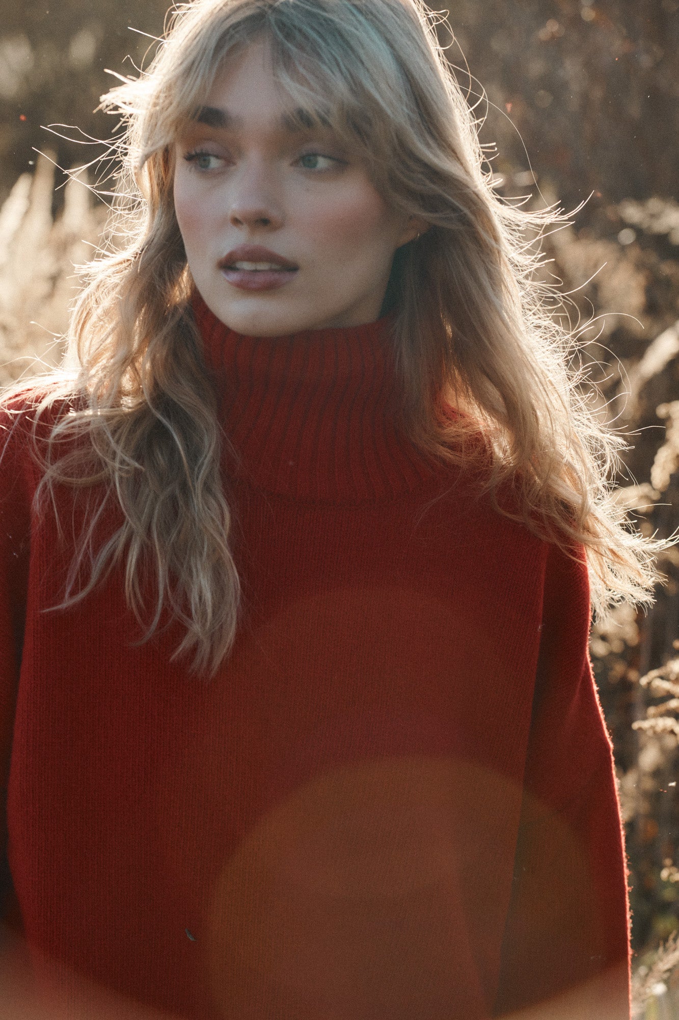 Turtleneck in wool / 16 / 16 / orchid red