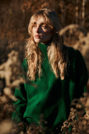 Turtleneck in wool / 16 / 16 / true green