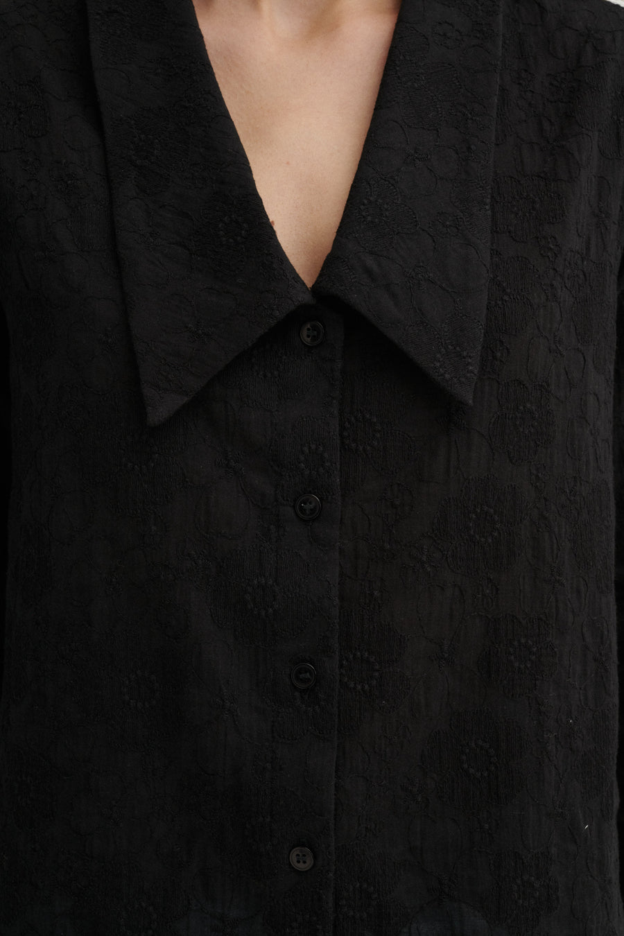 Shirt in cotton / 12 / 19 / onyx black