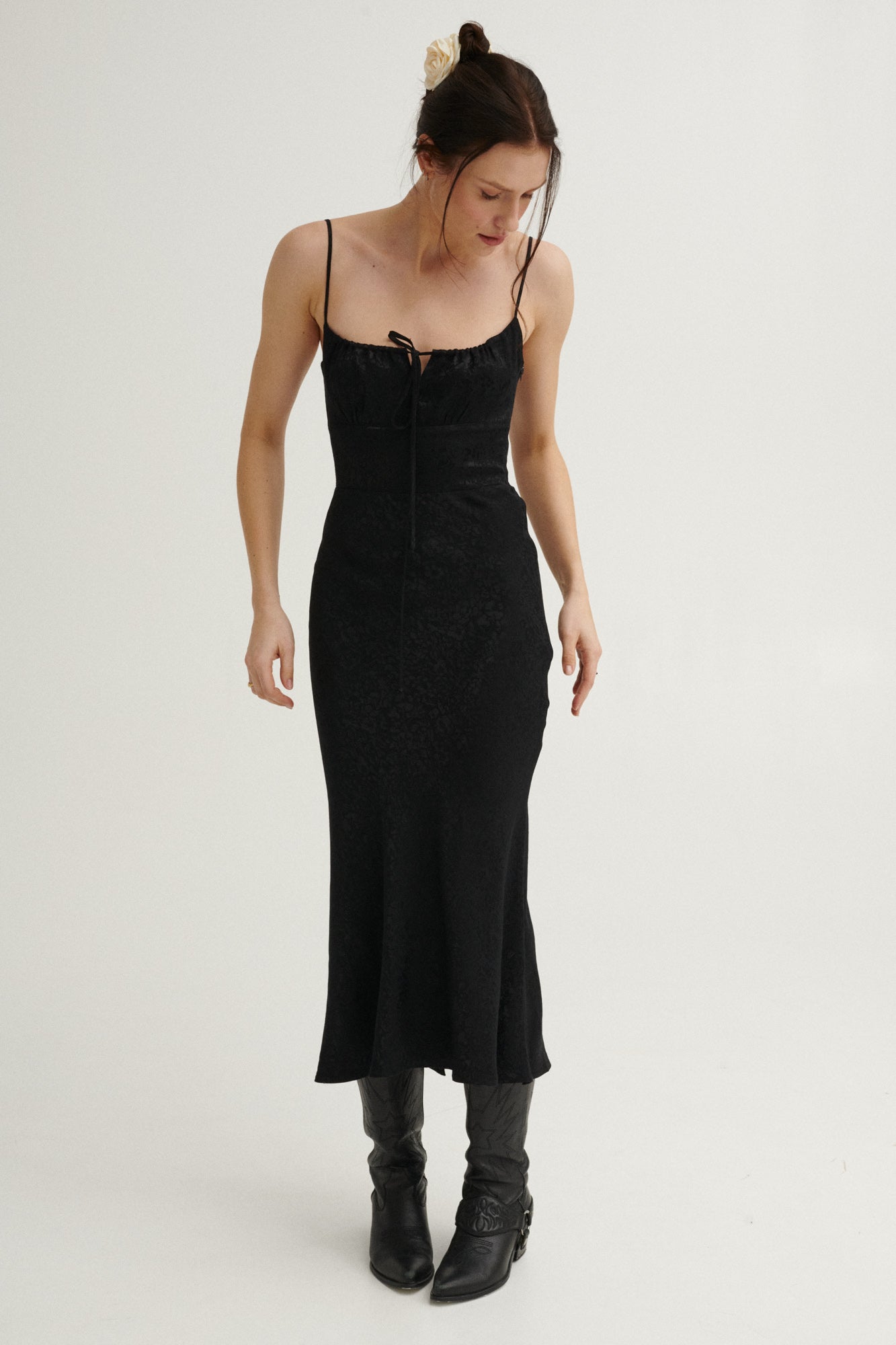 Dress in viscose / 03 / 27 / onyx black