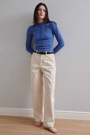 Diagonal trousers / 05 / 21 / unbleached