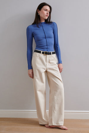 Diagonal trousers / 05 / 21 / unbleached