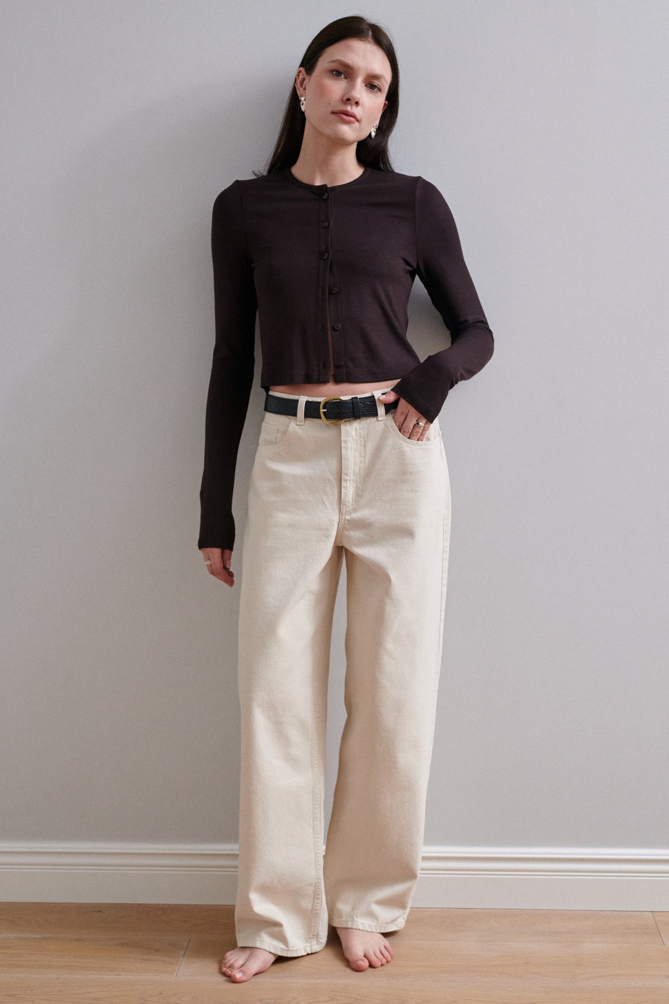 Diagonal trousers / 05 / 21 / unbleached