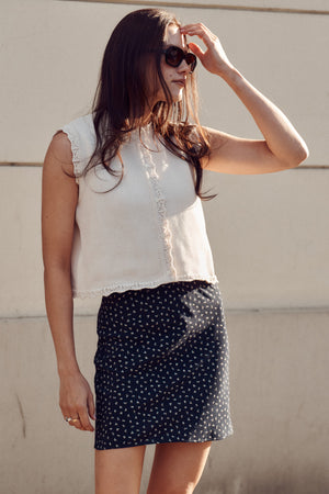 Vest in organic cotton / 22 / 01 / cream white