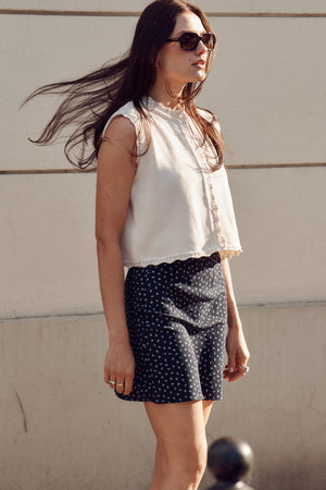 Vest in organic cotton / 22 / 01 / cream white