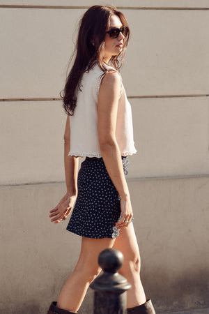Vest in organic cotton / 22 / 01 / cream white