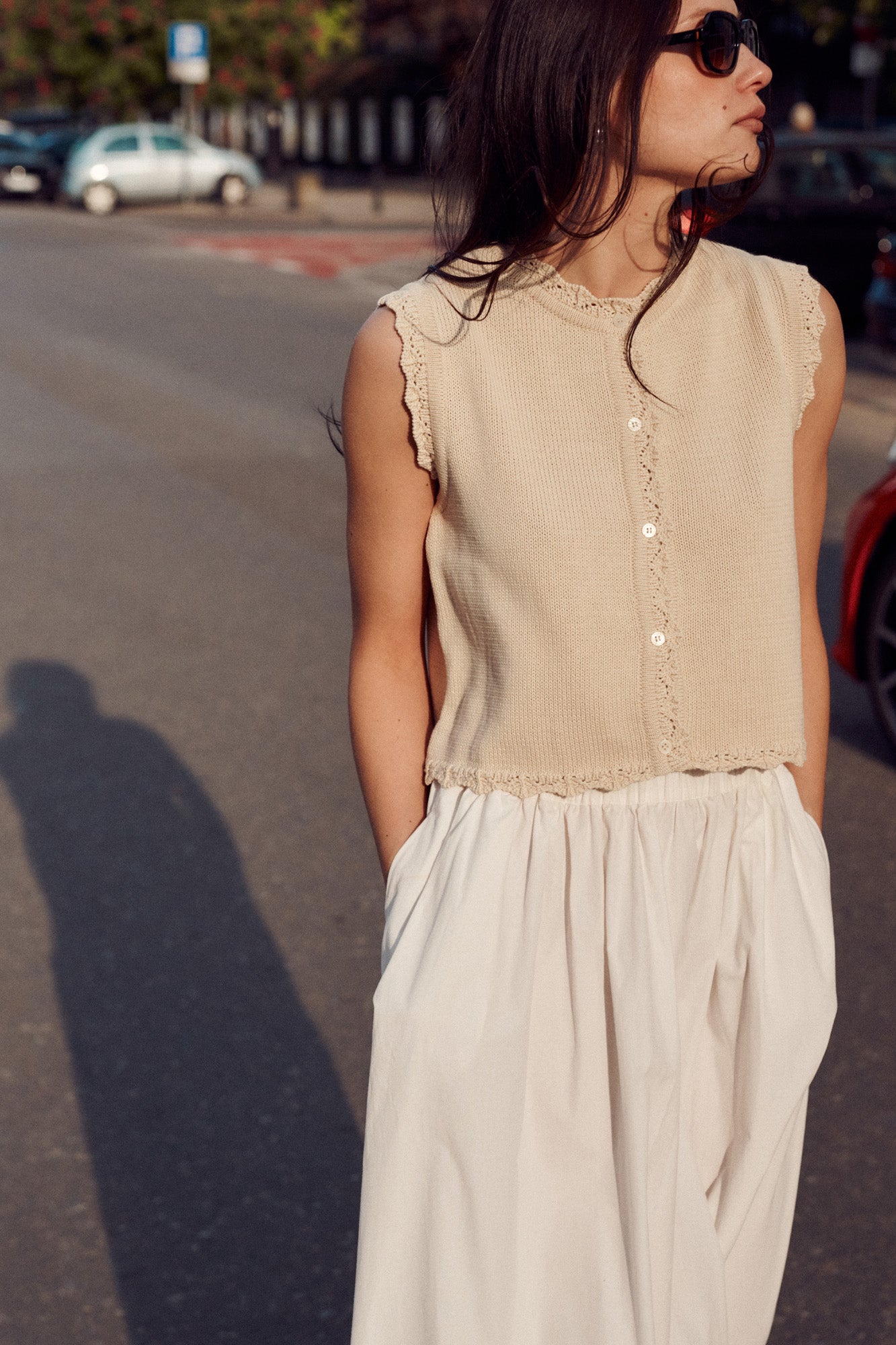 Vest in organic cotton / 22 / 01 / light butter