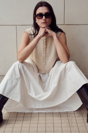 Vest in organic cotton / 22 / 01 / light butter