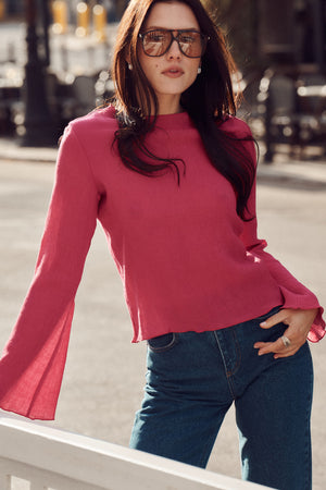 Blouse in viscose / 12 / 21 / wild orchid