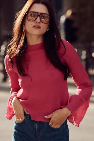 Blouse in viscose / 12 / 21 / wild orchid