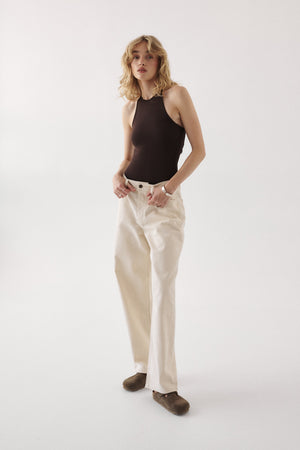 Bodysuit in viscose / 01 / 43 / ebony wood