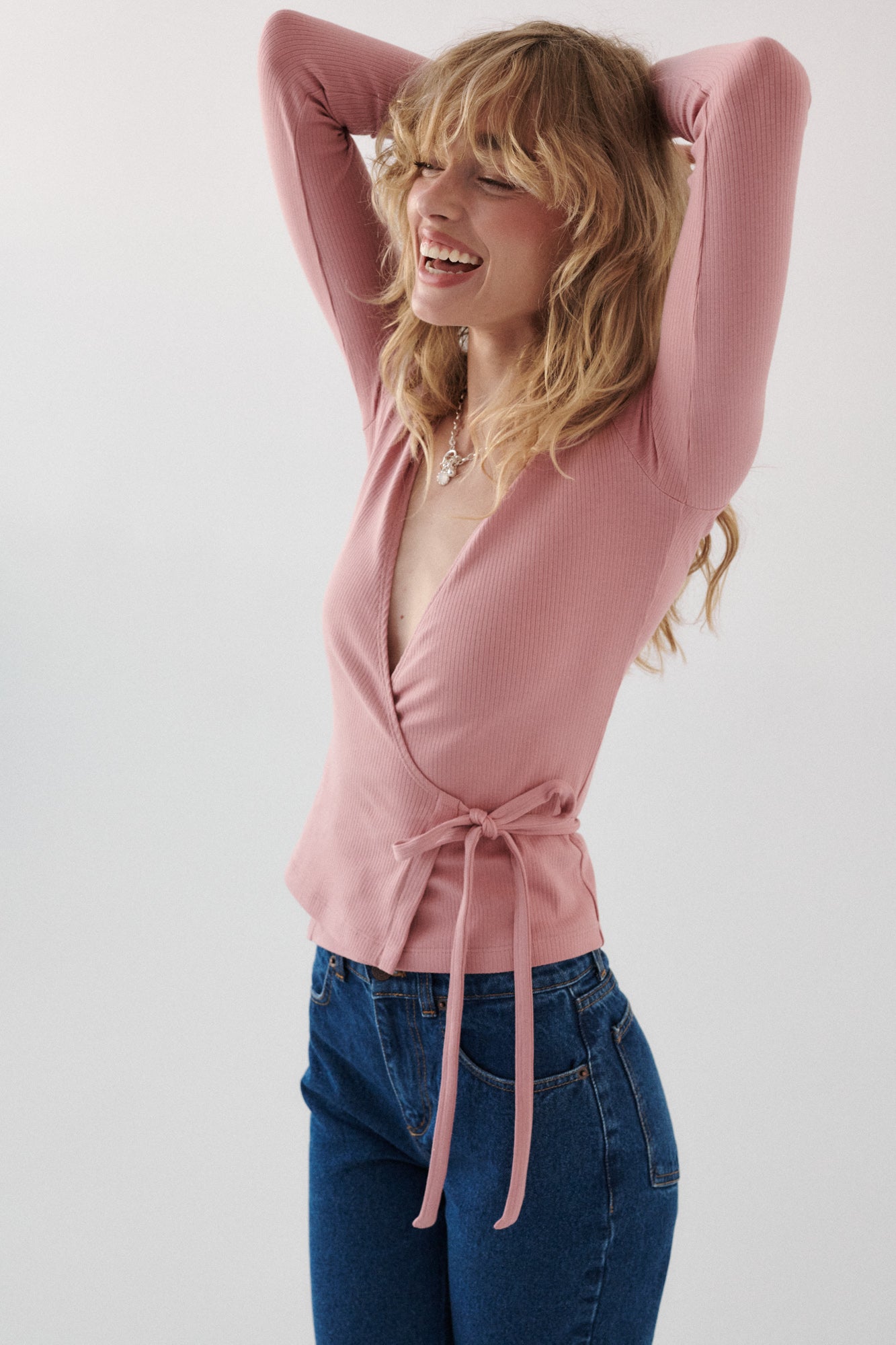 Longsleeve in organic cotton / 14 / 28 / raspberry shake