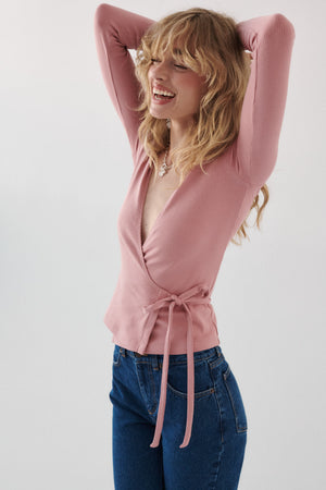 Longsleeve in organic cotton / 14 / 28 / raspberry shake