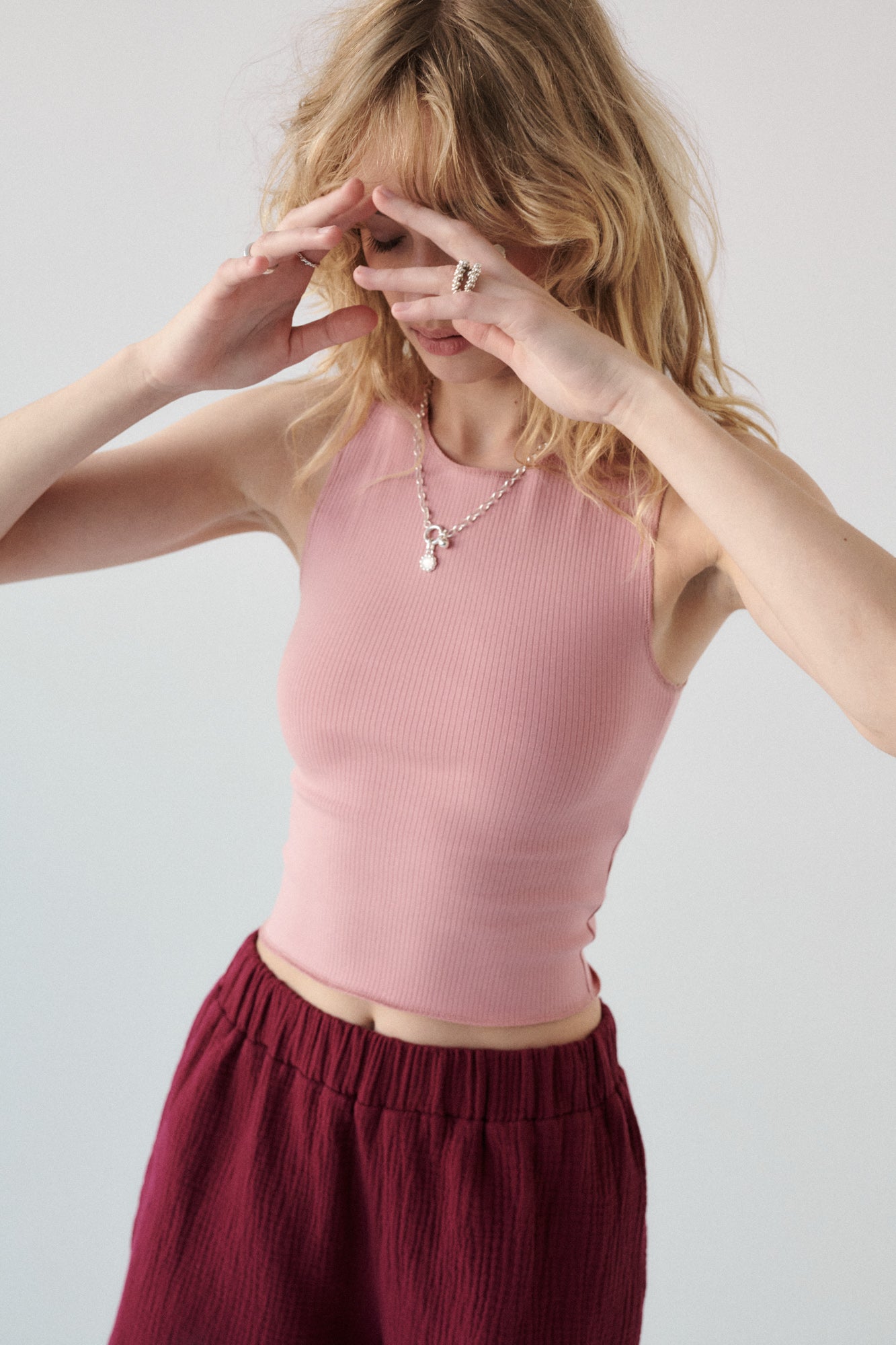 Muslin shorts / 09 / 08 / dark raspberry