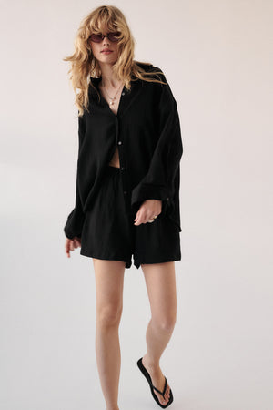 Muslin shirt / 12 / 02 / onyx black