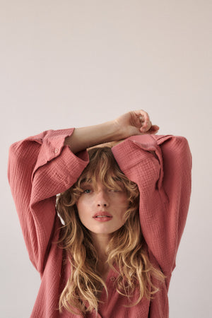 Muslin shirt / 12 / 02 / raspberry pink