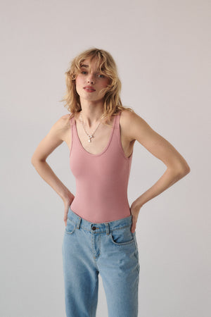 Bodysuit in organic cotton / 01 / 10 / raspberry shake