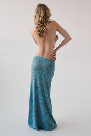 Knitted skirt in viscose / 07 / 19 / shimmery wave