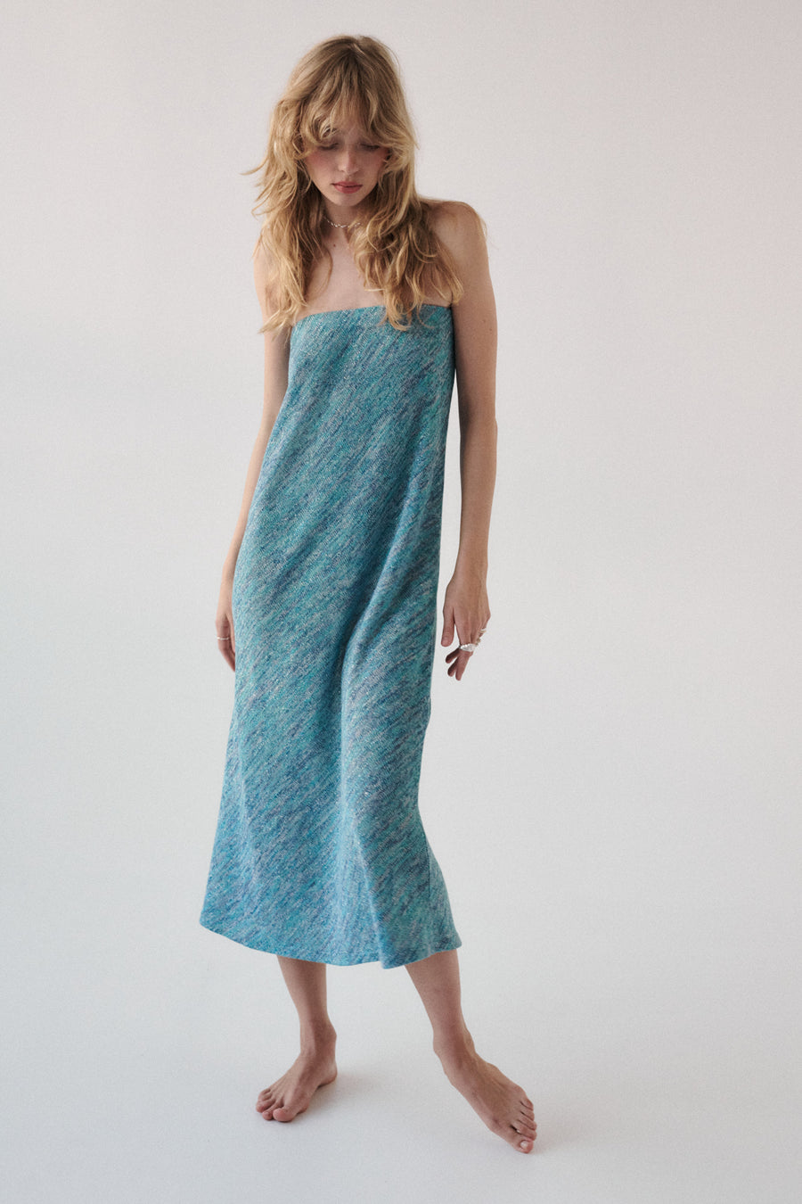 Knitted skirt in viscose / 07 / 19 / shimmery wave