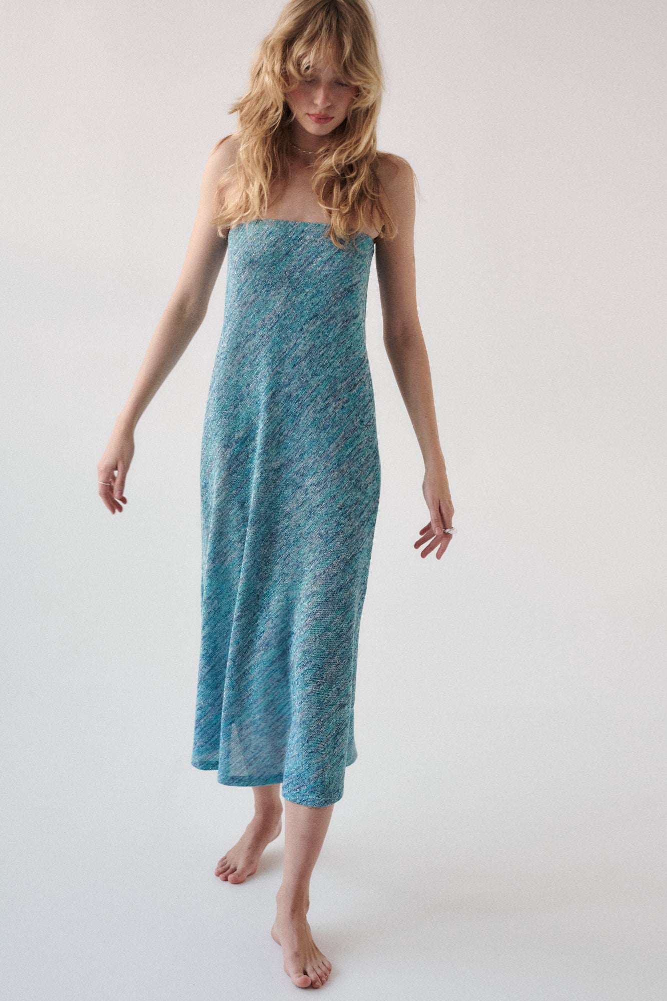 Knitted skirt in viscose / 07 / 19 / shimmery wave