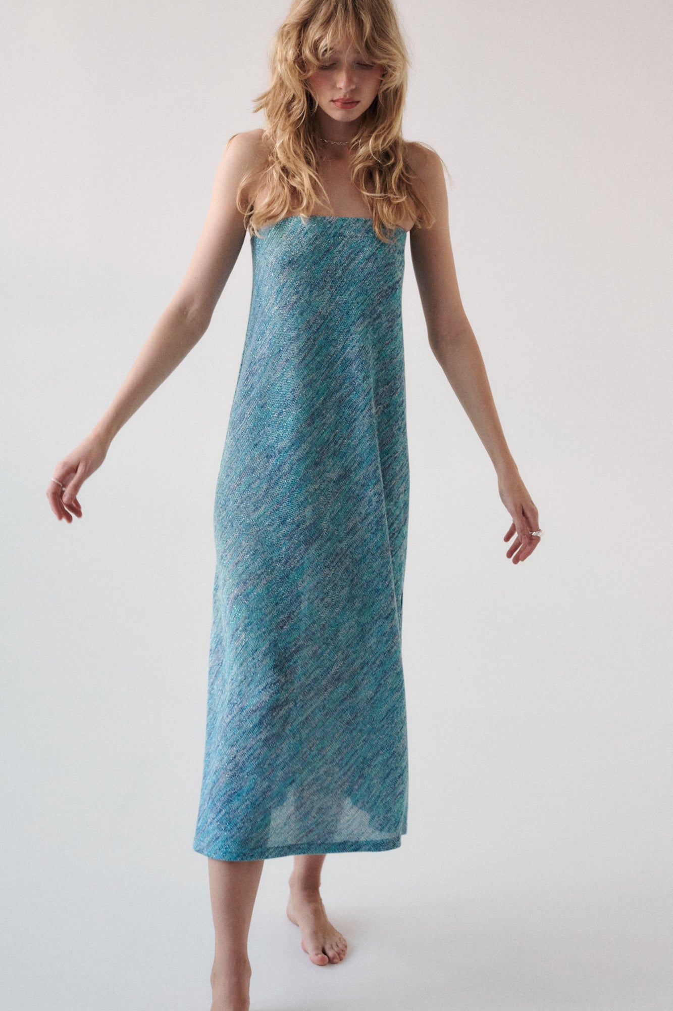 Knitted skirt in viscose / 07 / 19 / shimmery wave